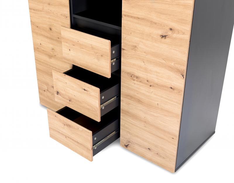 Mobilier Camera copii Tineret KLUPS DALIA Antracit-Stejar